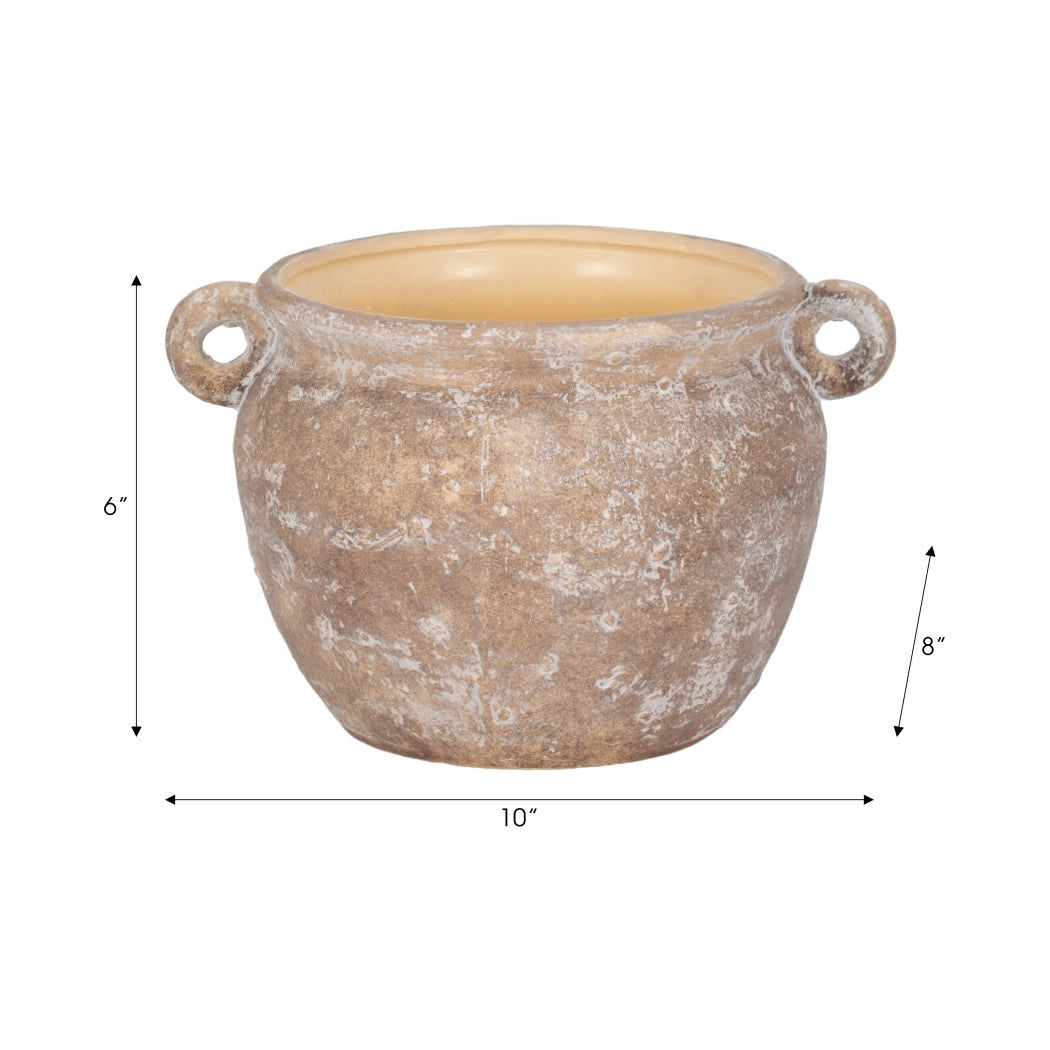 10" Textured Stoneware Garden Planter