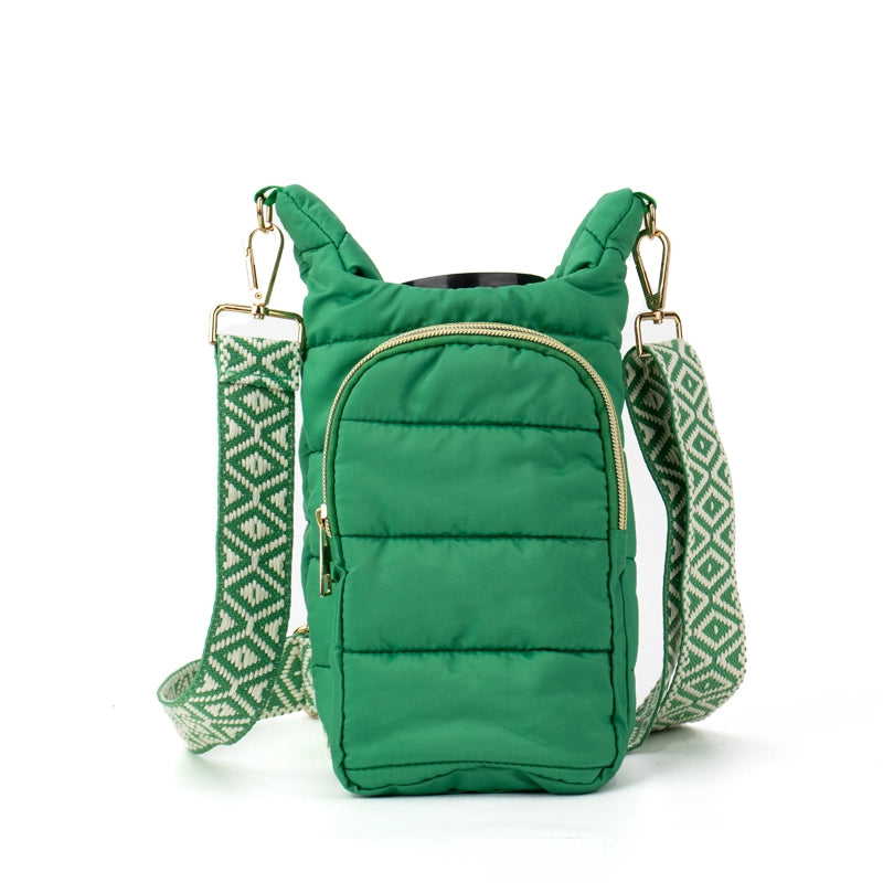 The Capri Tumbler Carrier Crossbody - Kelly Green