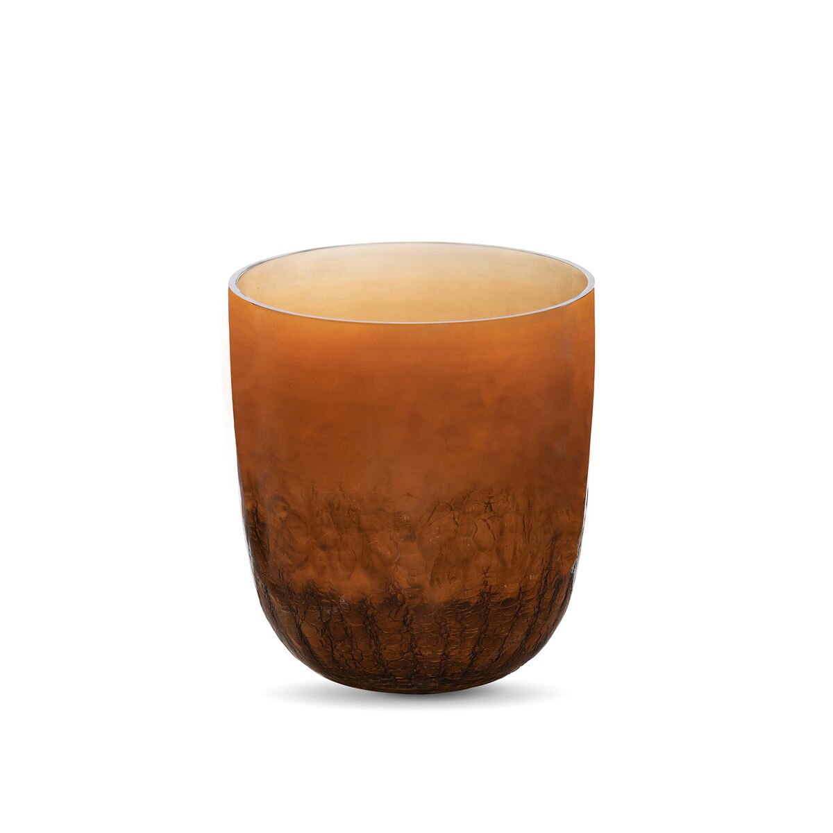 Bronze Luster Crackle Glass Vase - Medium