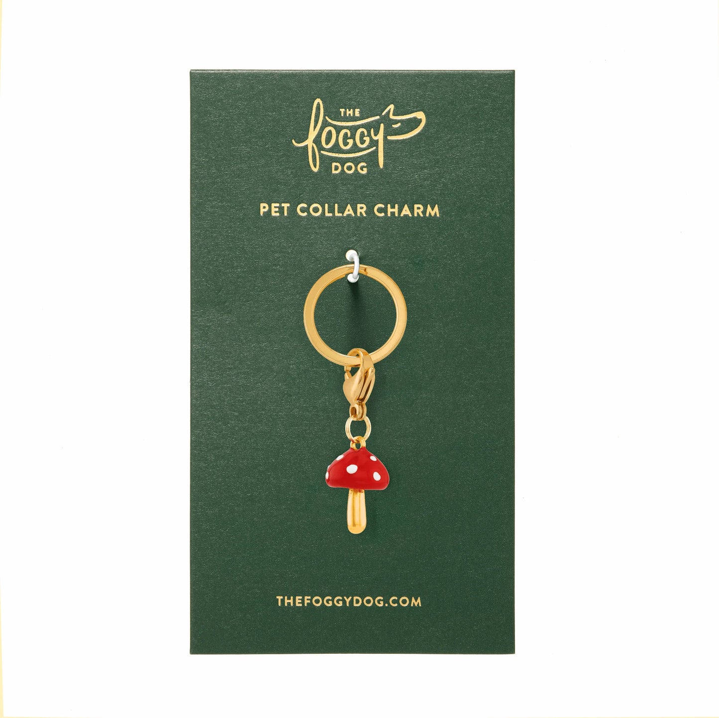 Toadstool Collar Charm by The Foggy Dog