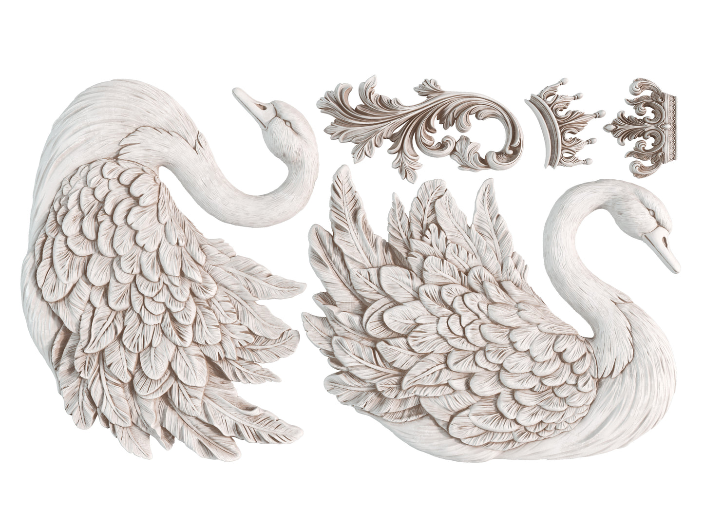 Swans 6x10 IOD Mould by Iron Orchid Designs - NEW!