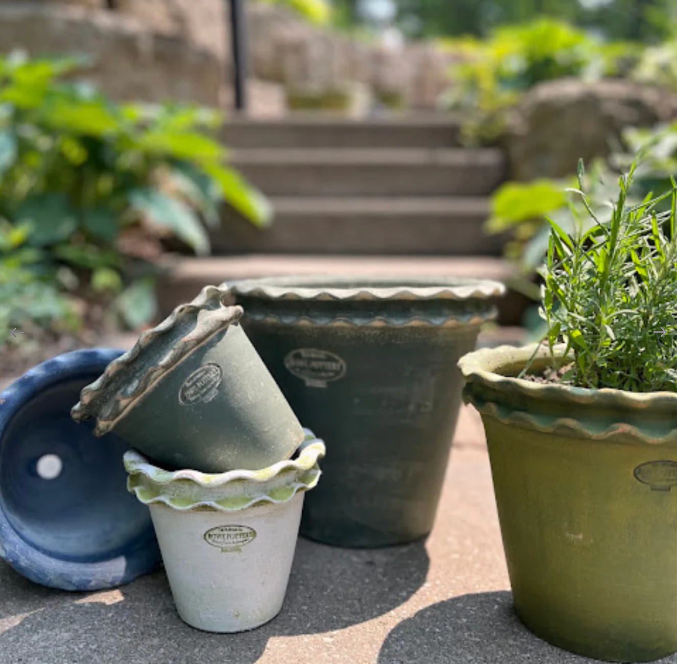 Galena Garden Pot #10 - Washed Blue