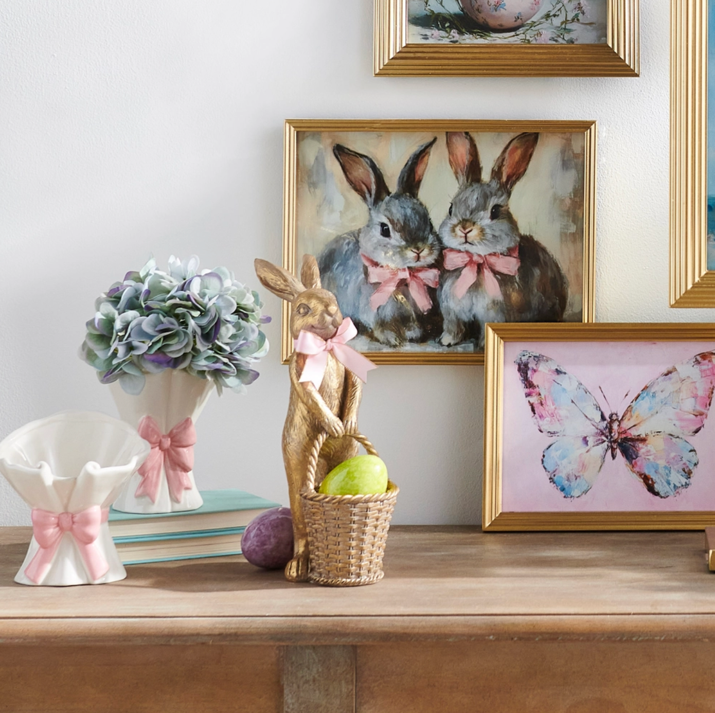 6.25" Pink Bow Planter