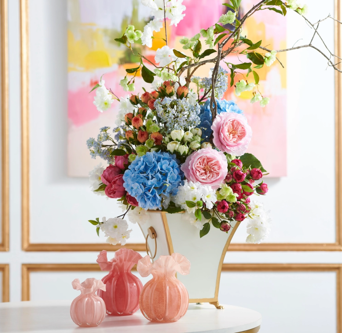 6.5" Pink Ruffle Vase