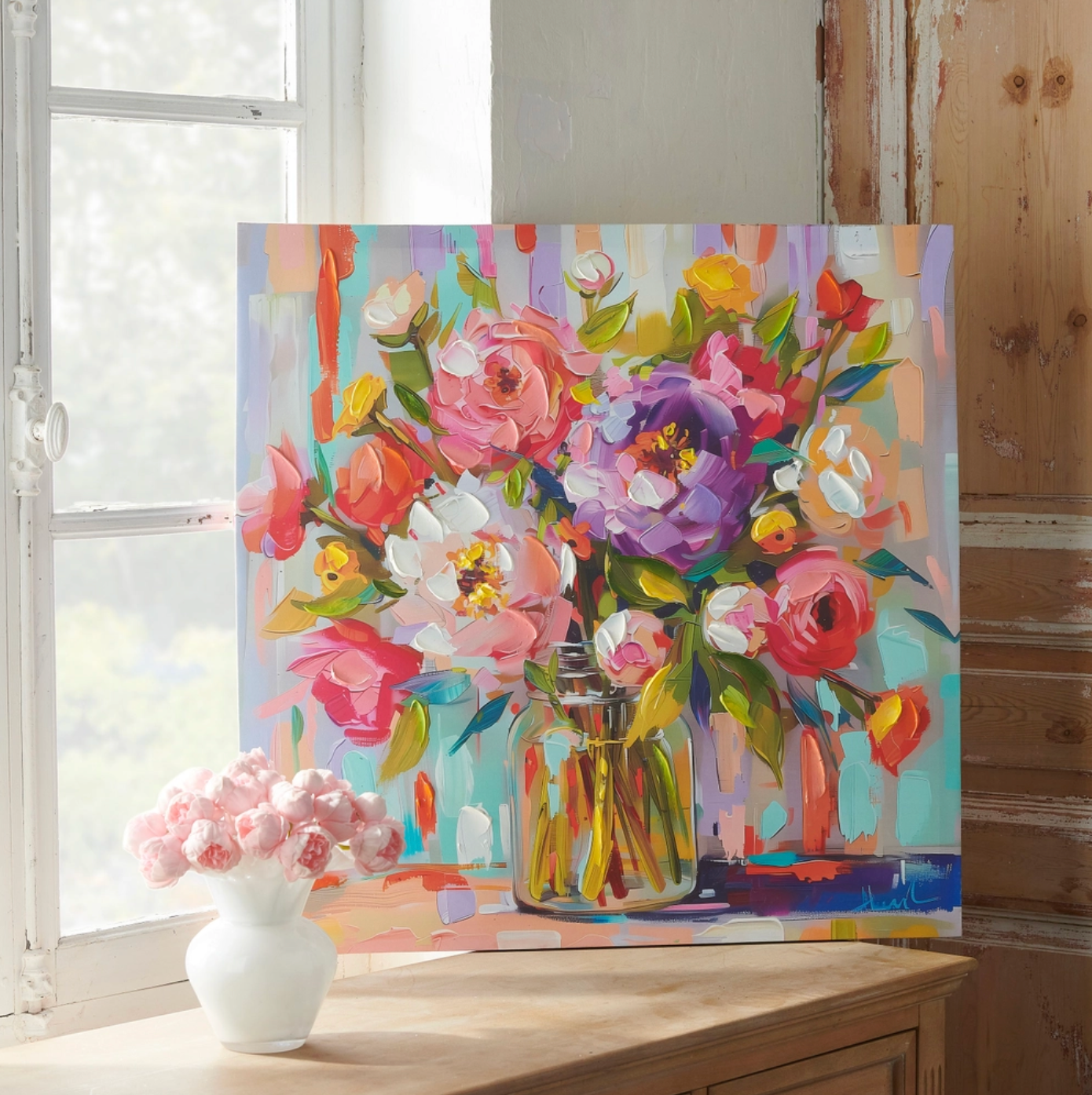 31.5" Large Floral Wall Art