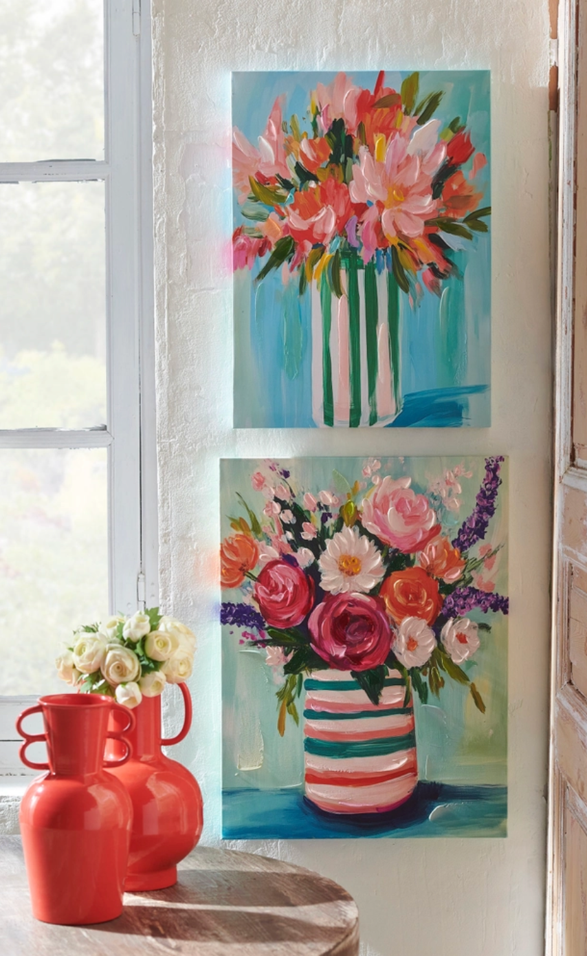 23.5" Spring Bouquet Wall Art