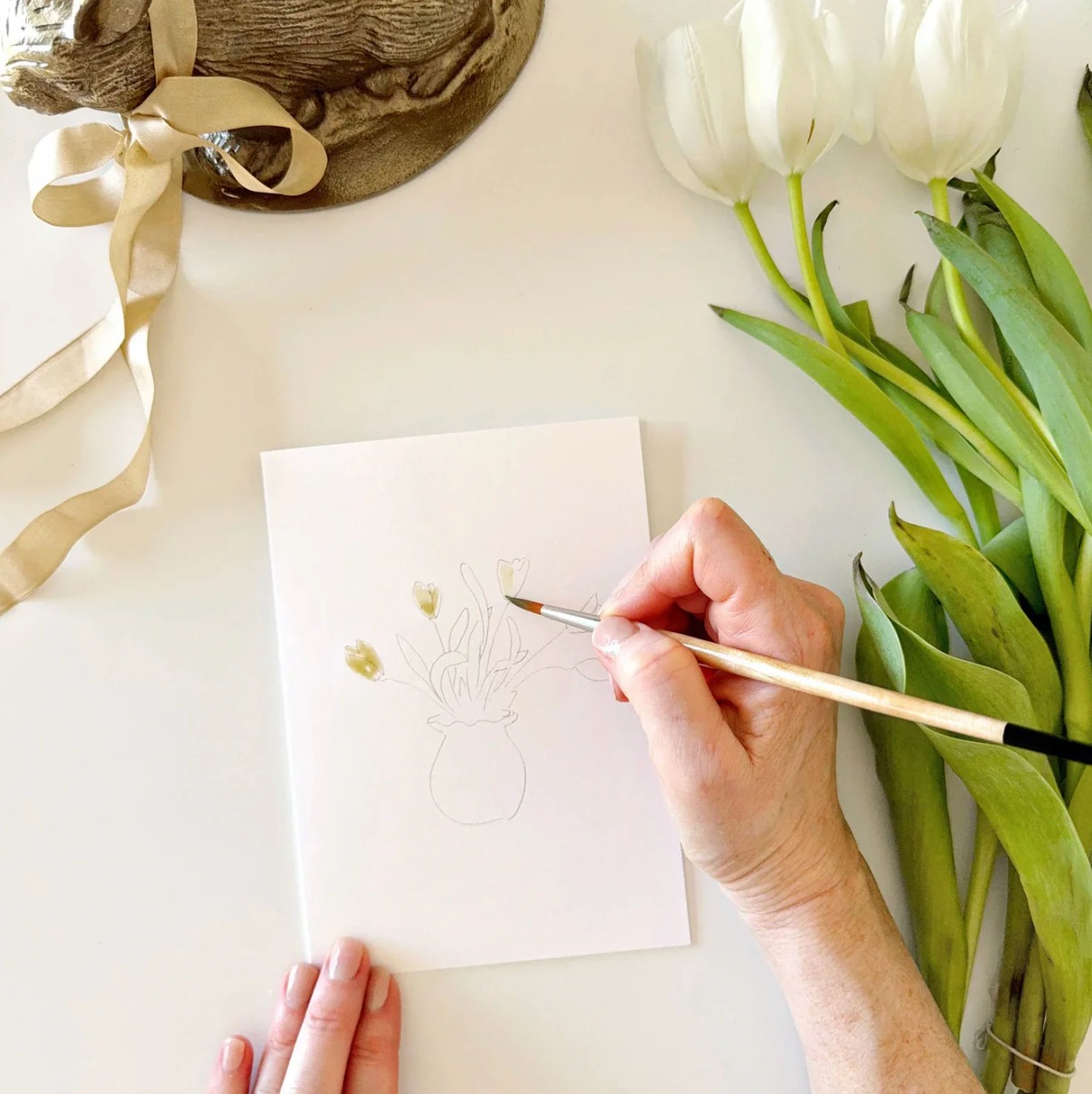 Easter Paintable Watercolor Notecard Set by Emily Lex Studio