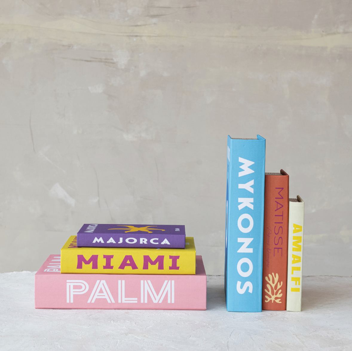 "Mykonos" Canvas Book Storage Boxes (3 Sizes/Styles)