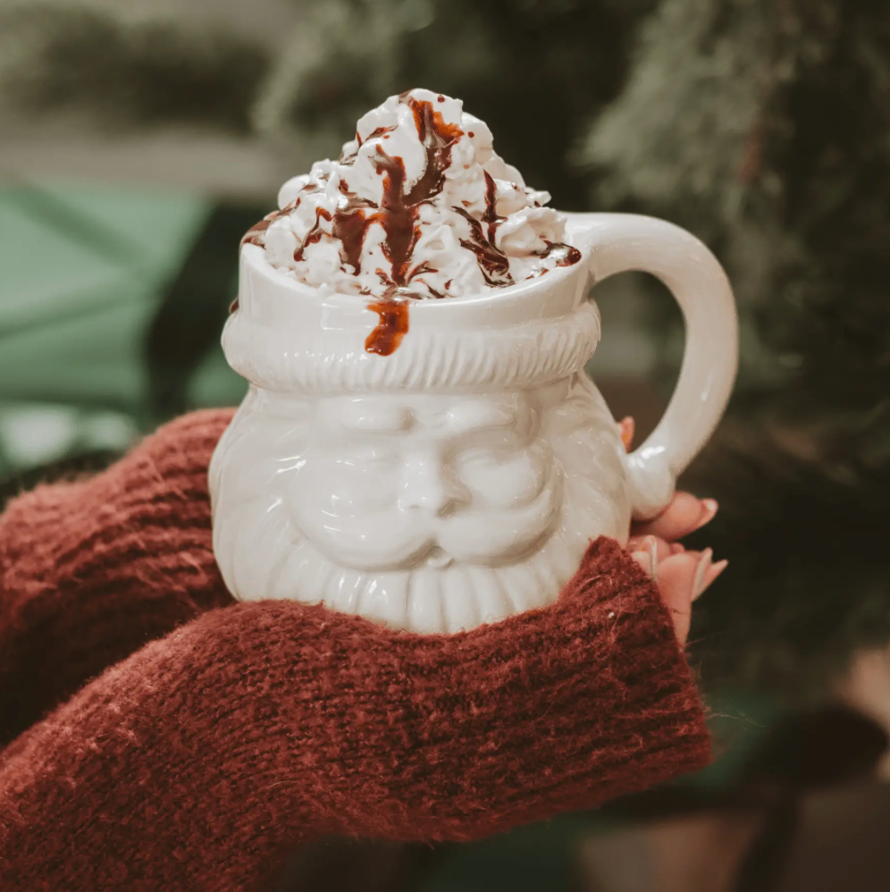 White Santa Coffee Mug 19 oz