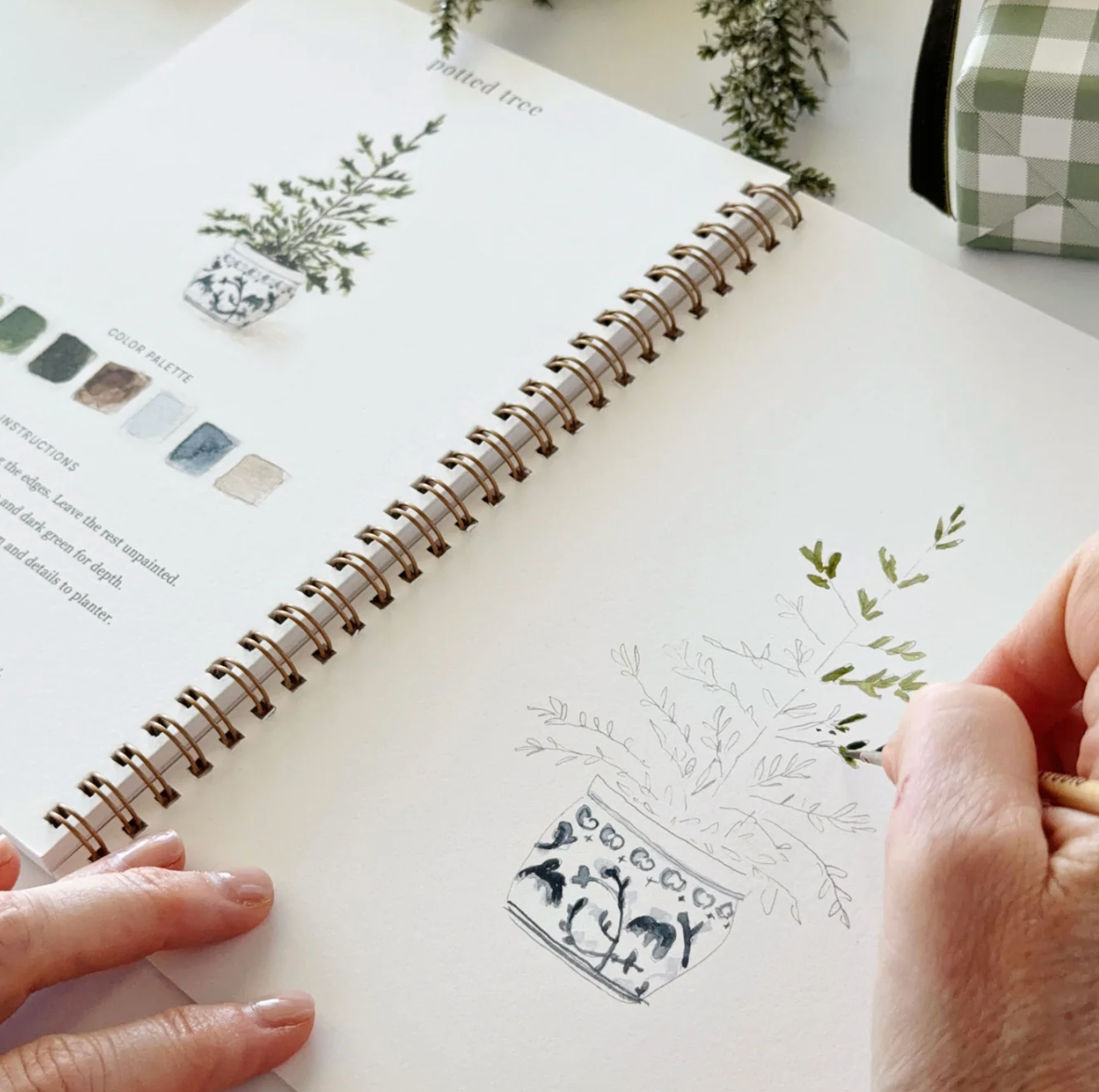 Classic Christmas Watercolor Workbook by Emily Lex Studio