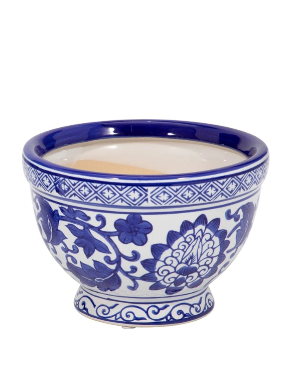 Ceramic Chinoiserie Planter Pot (2 Sizes)