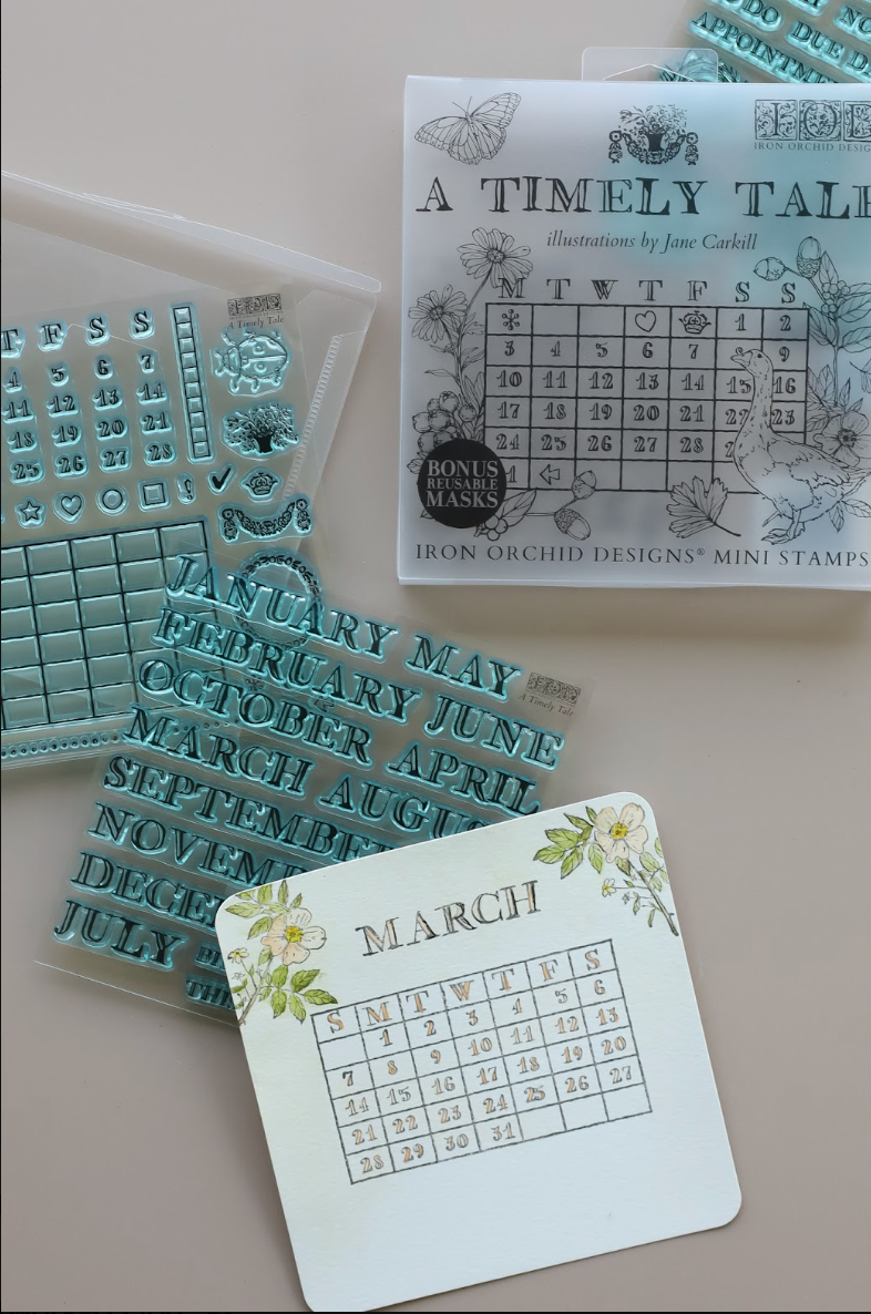A Timely Tale 6x6 Decor Stamp Set by Iron Orchid Designs (NEW!)