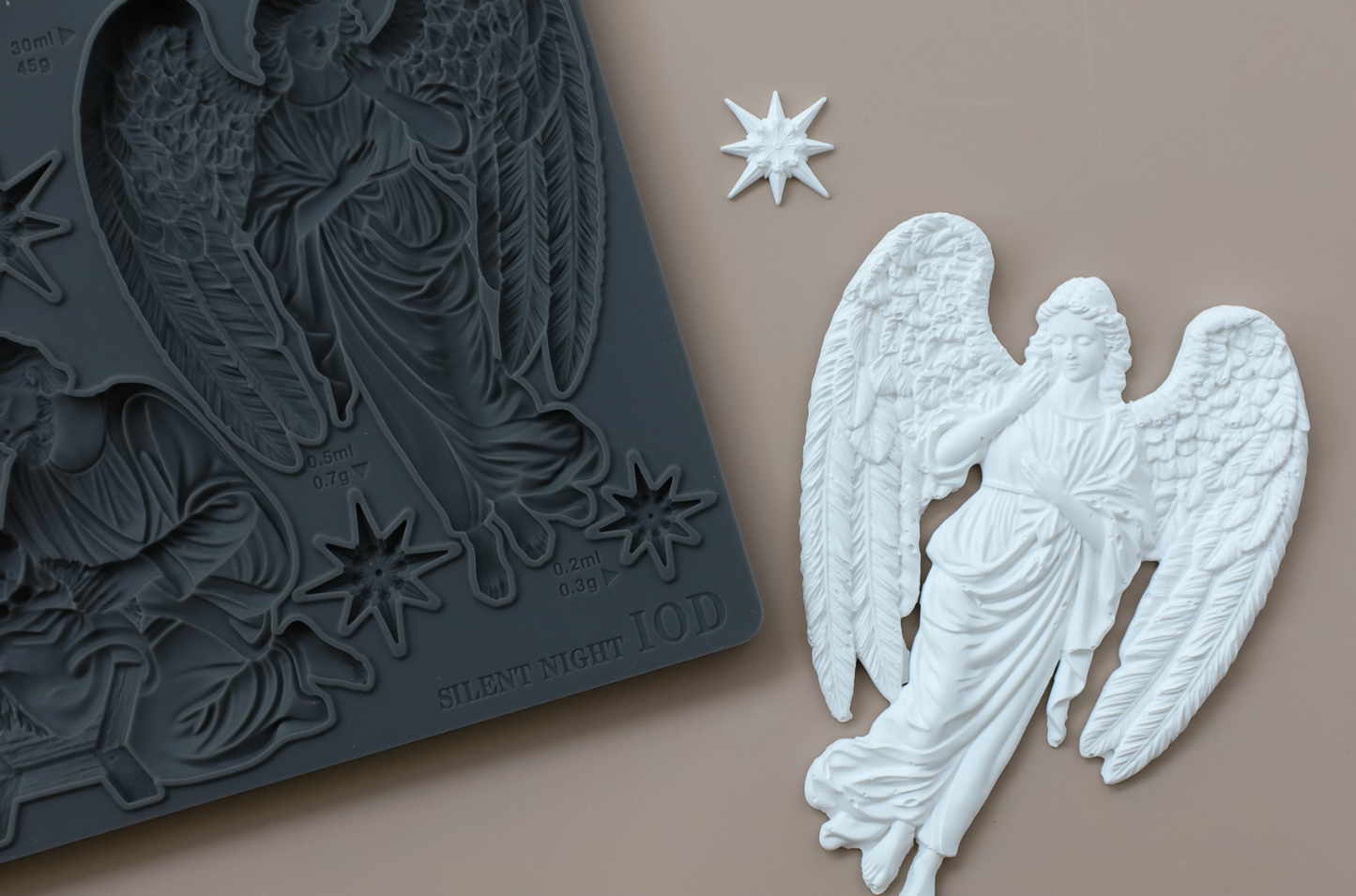Silent Night 6x10 IOD Mould by Iron Orchid Designs (NEW!)