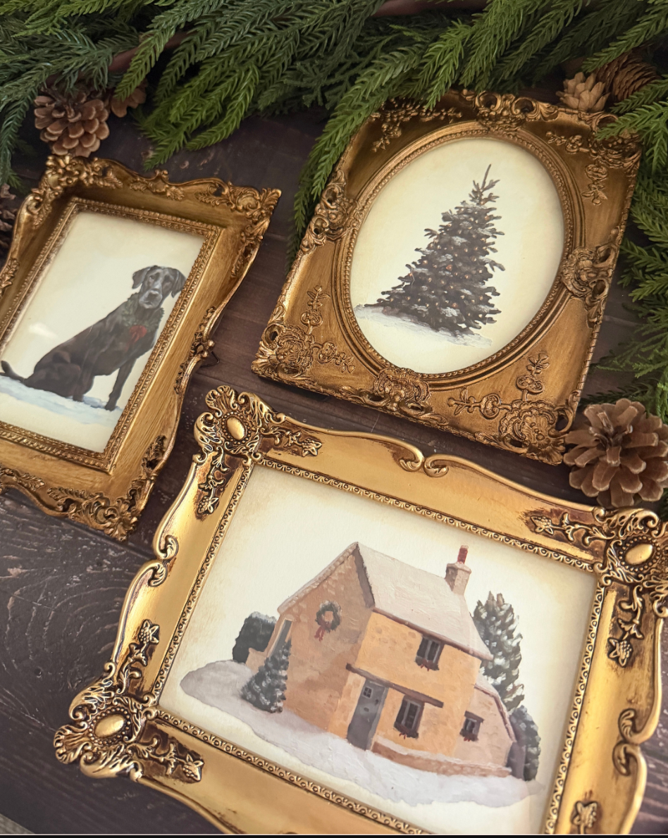 A Cotswold Christmas IOD Transfer 8x12 Pad by Iron Orchid Designs (NEW!)