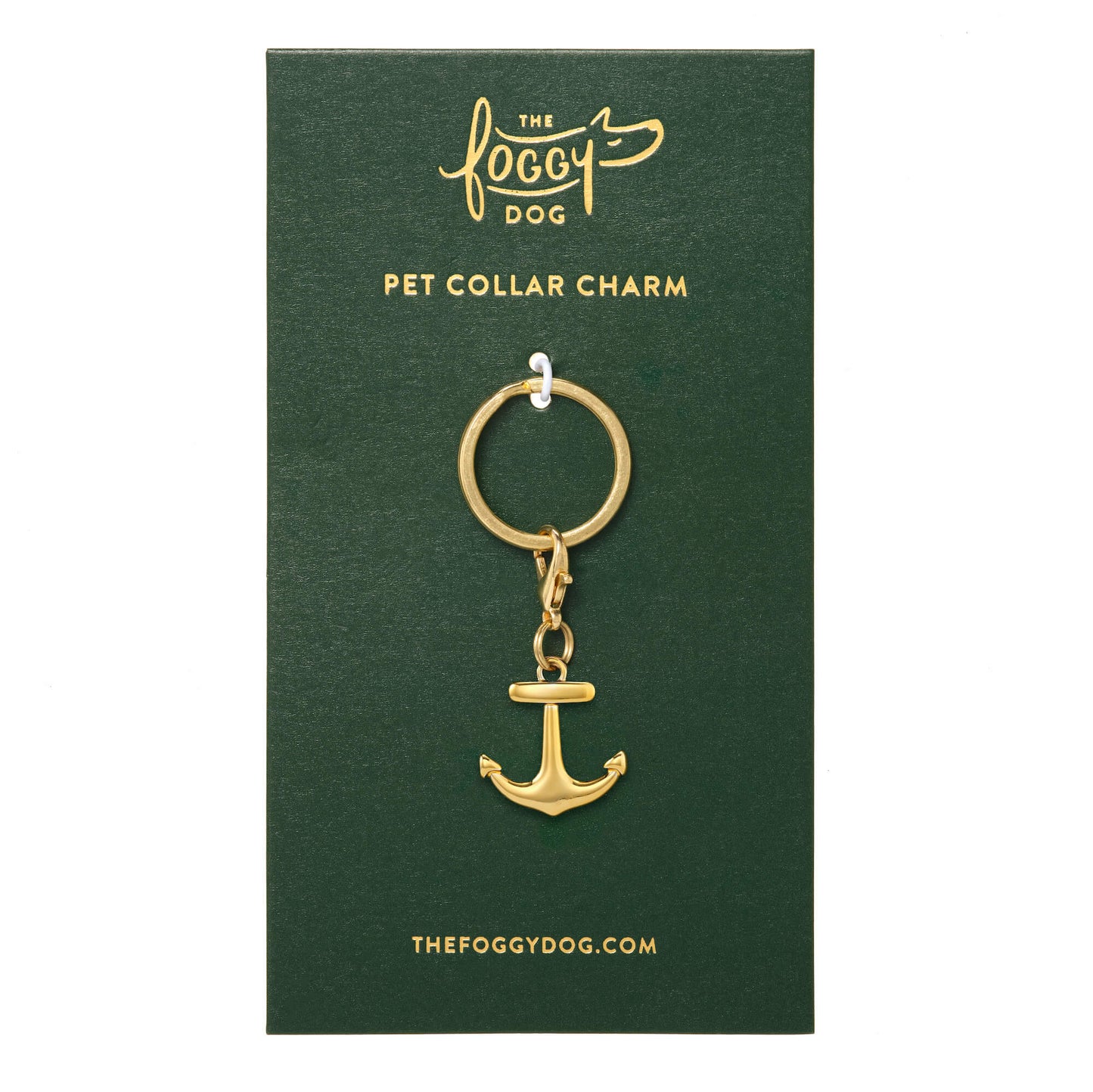 Gold Anchor Dog Collar Charm by The Foggy Dog