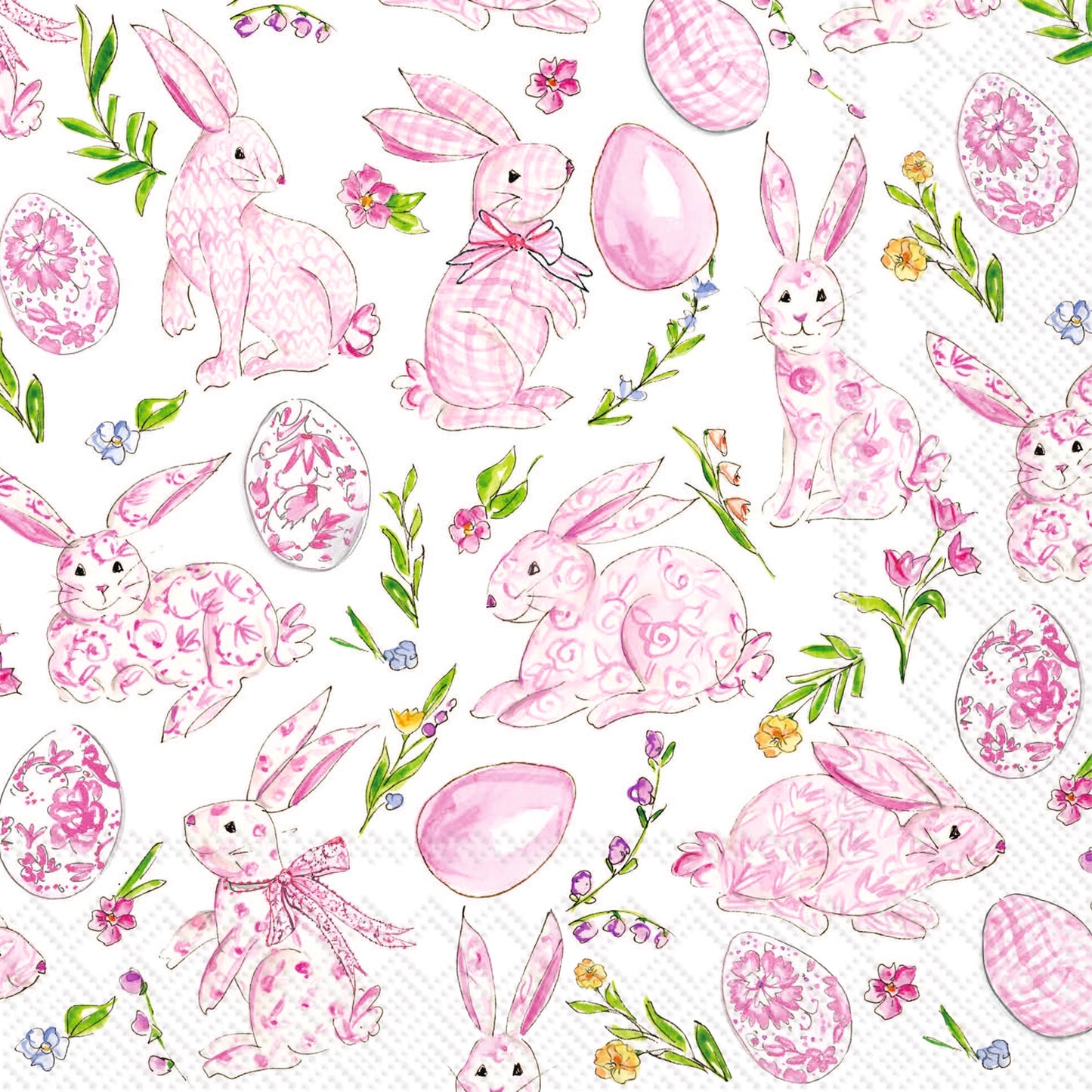Pink Bunny Lunch Napkins (20 pk)