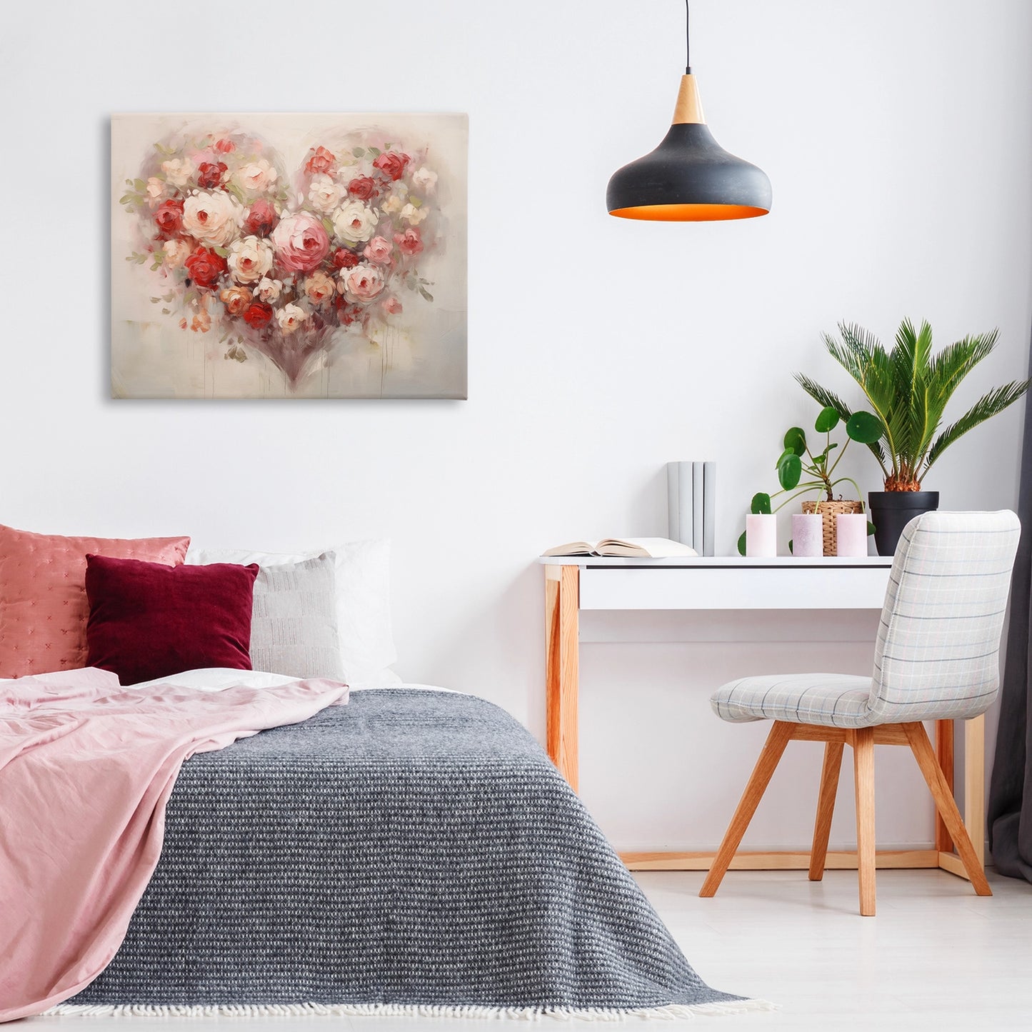 Roses Heart Wall Art 30"x40"