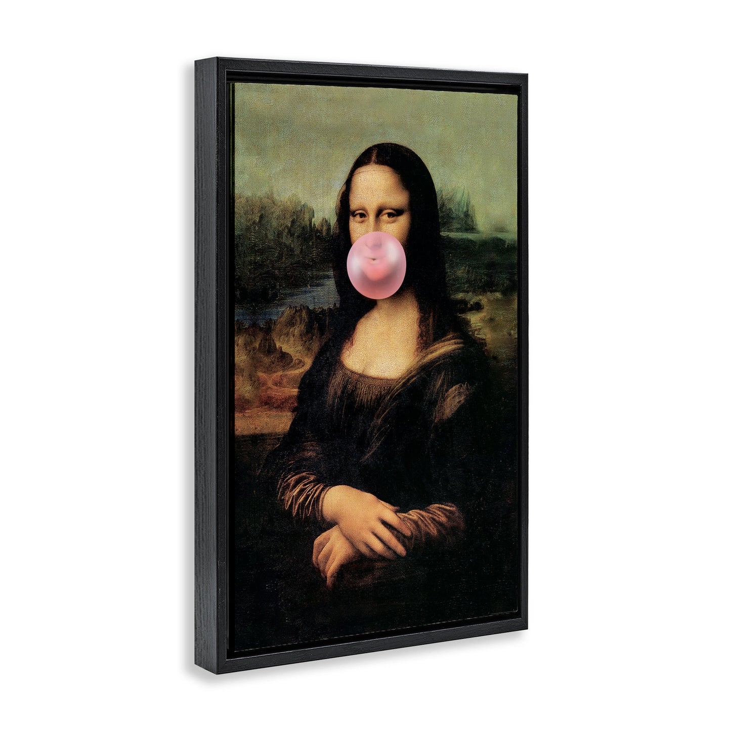 Mona Lisa & Bubblegum Framed Wall Art 20x30"