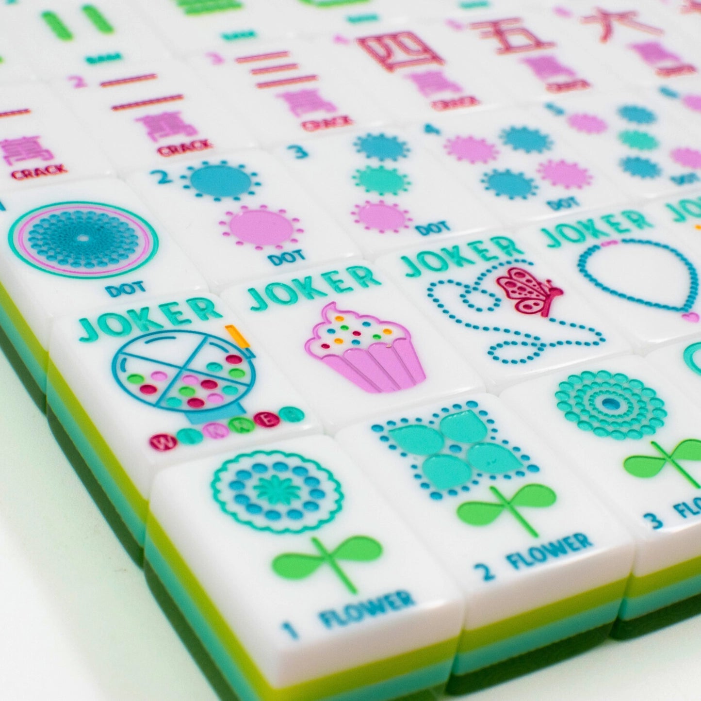Lemon-Lime Confetti Series Mahjong Tile Set