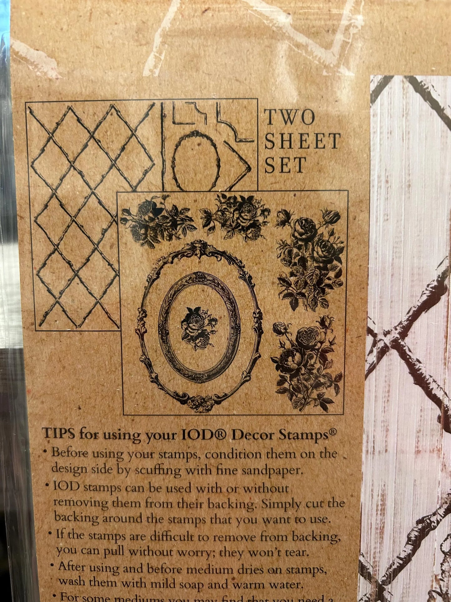 Velveteen 6x6 IOD Decor Stamp by Iron Orchid Designs