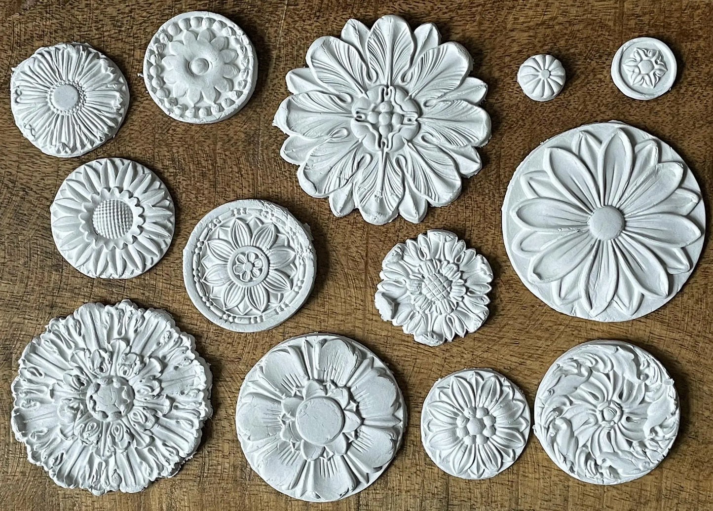 Rosettes 6x10 IOD Mould by Iron Orchid Designs