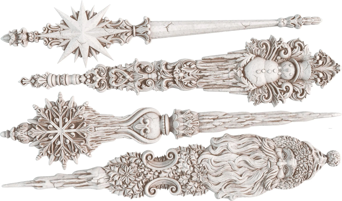 Christmas Tapers 6x10 IOD Mould by Iron Orchid Designs