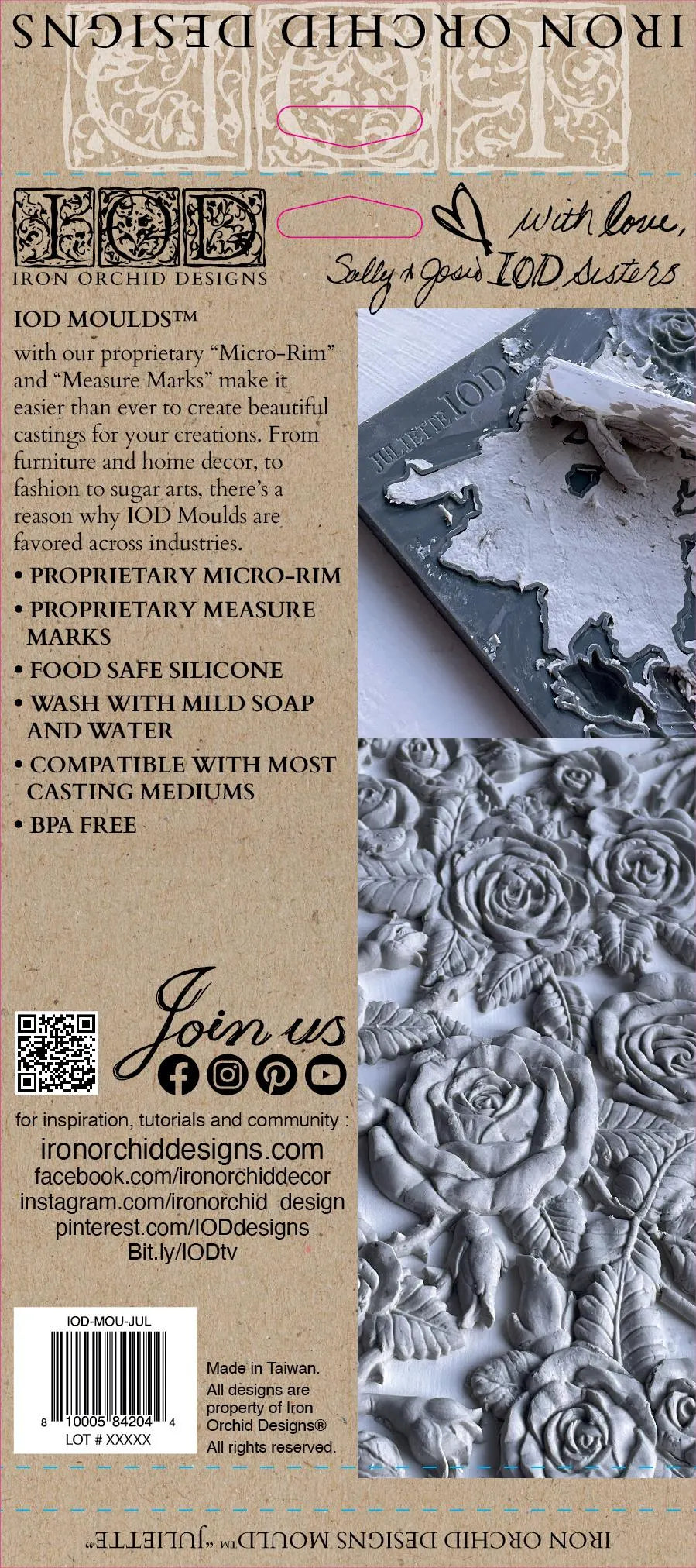 Juliette 6x10 IOD Mould by Iron Orchid Designs