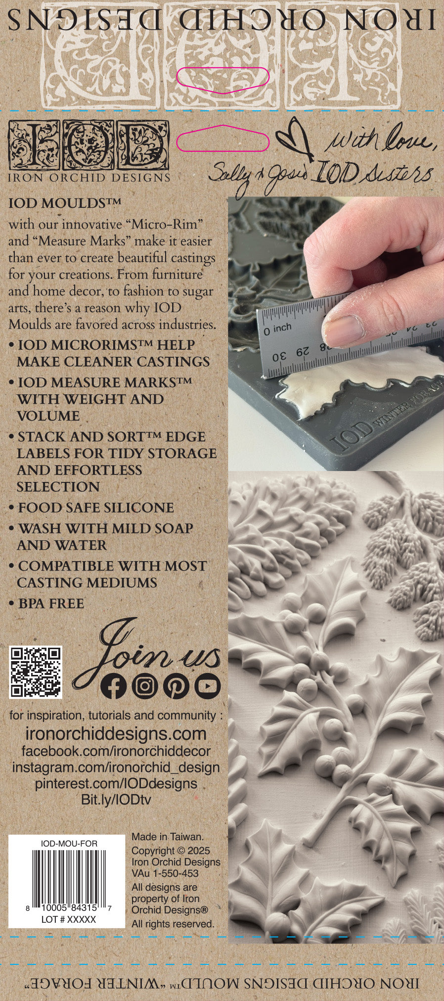 Winter Forage 6x10 IOD Mould by Iron Orchid Designs