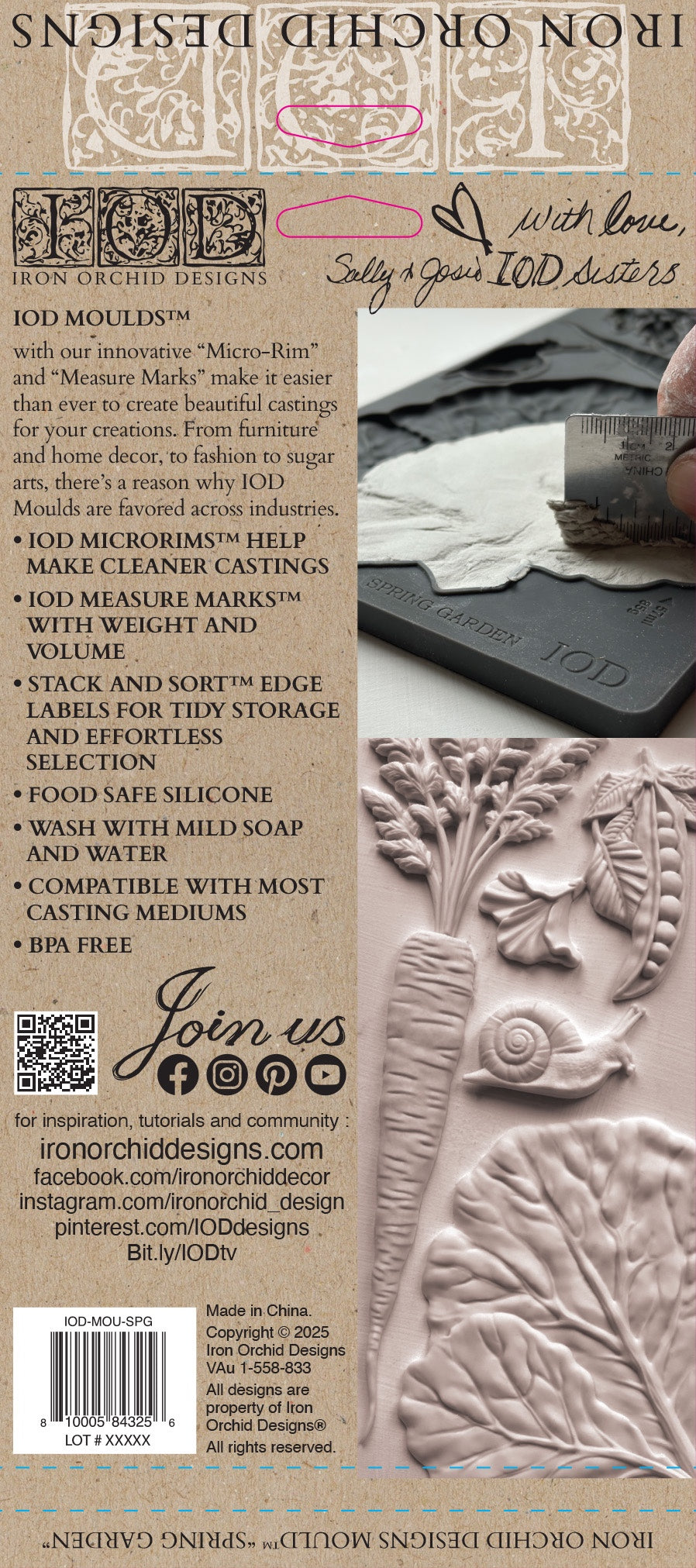 Spring Garden 6x10 IOD Mould by Iron Orchid Designs