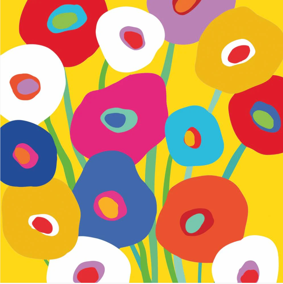 Super Bloom Cocktail Napkins (Yellow)
