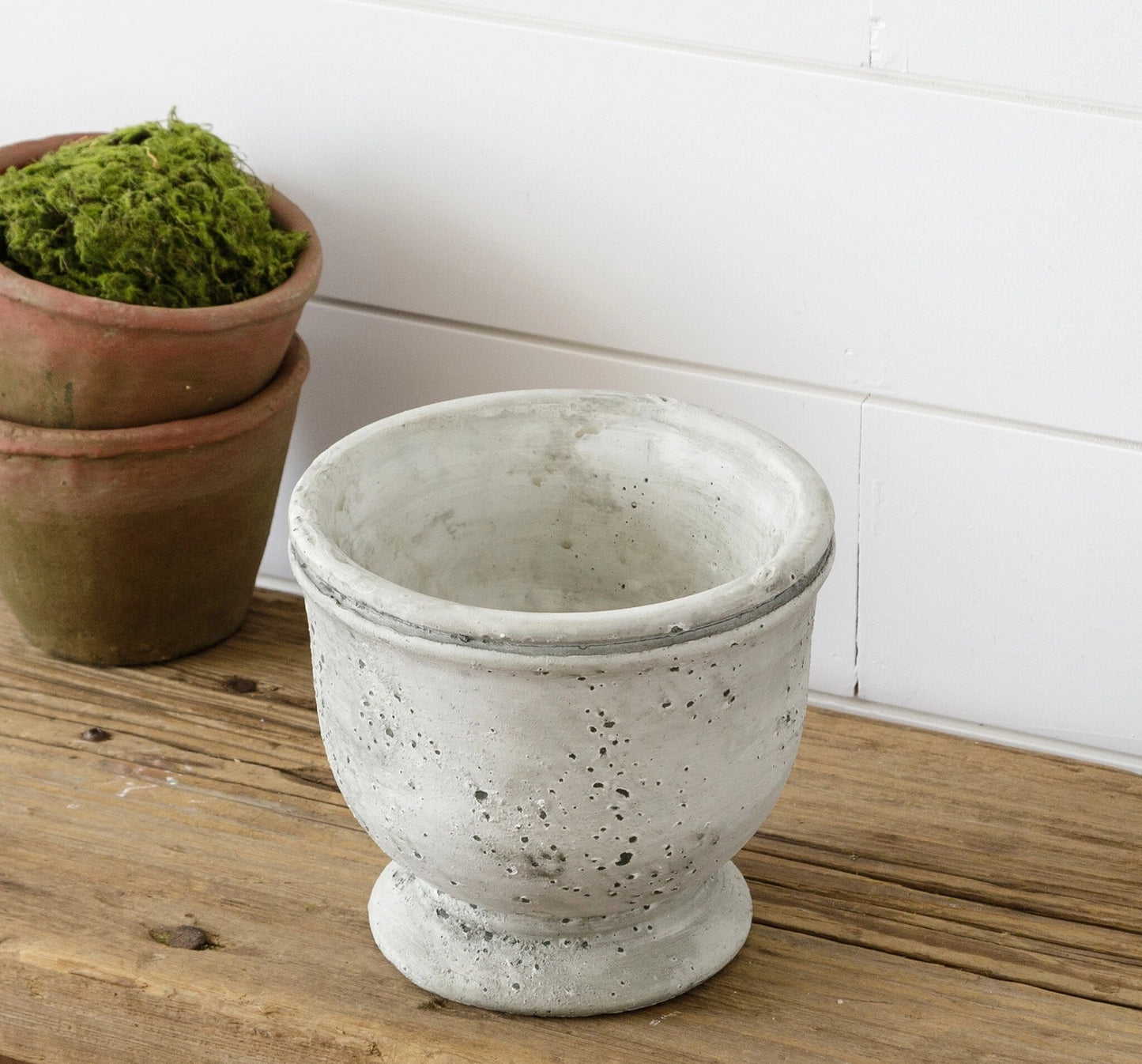 Distressed Cement Urn