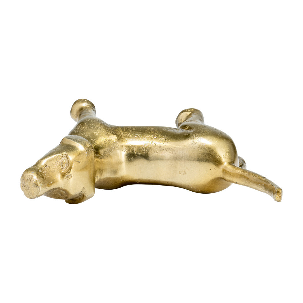 Modern Gold Howling Dog Figurine