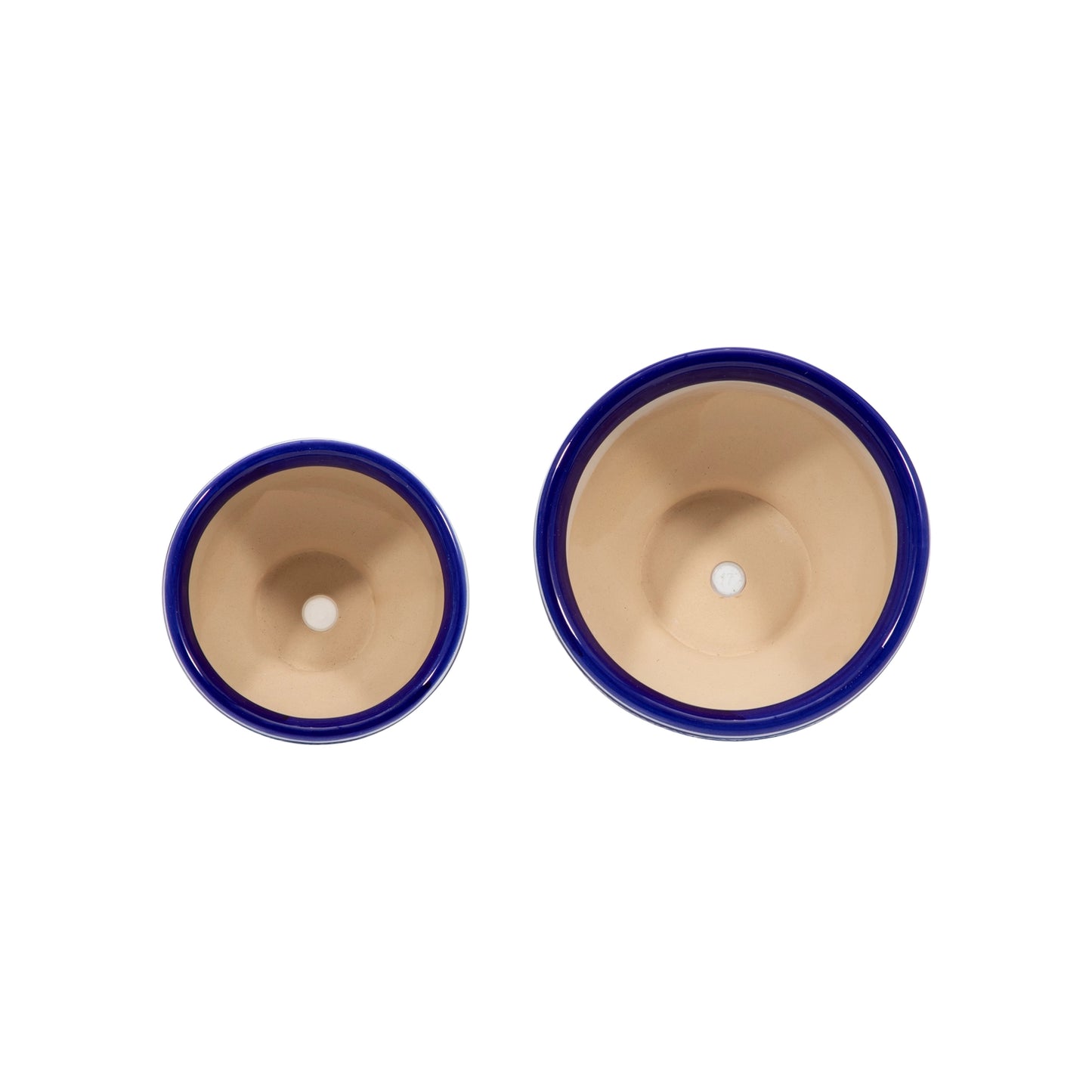 Blue Ceramic Chinoiserie Bowl Planters (2 Sizes)