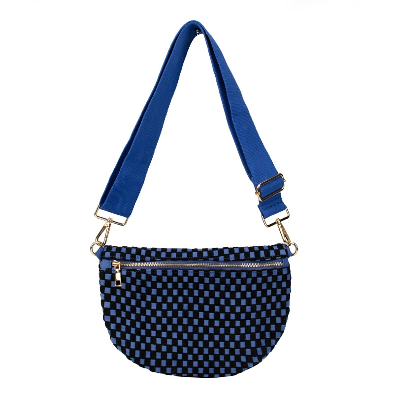 Freya Woven Vegan Suede Crescent Crossbody Bag (4 Colors)