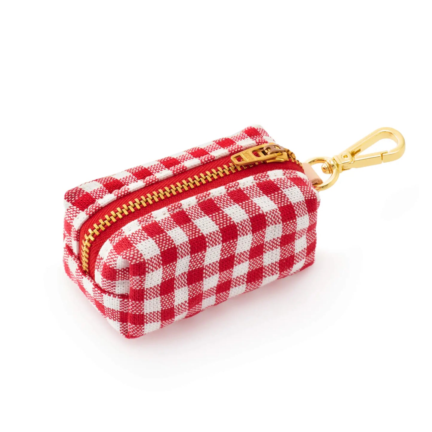 Red Gingham Waste Bag Holder by The Foggy Dog