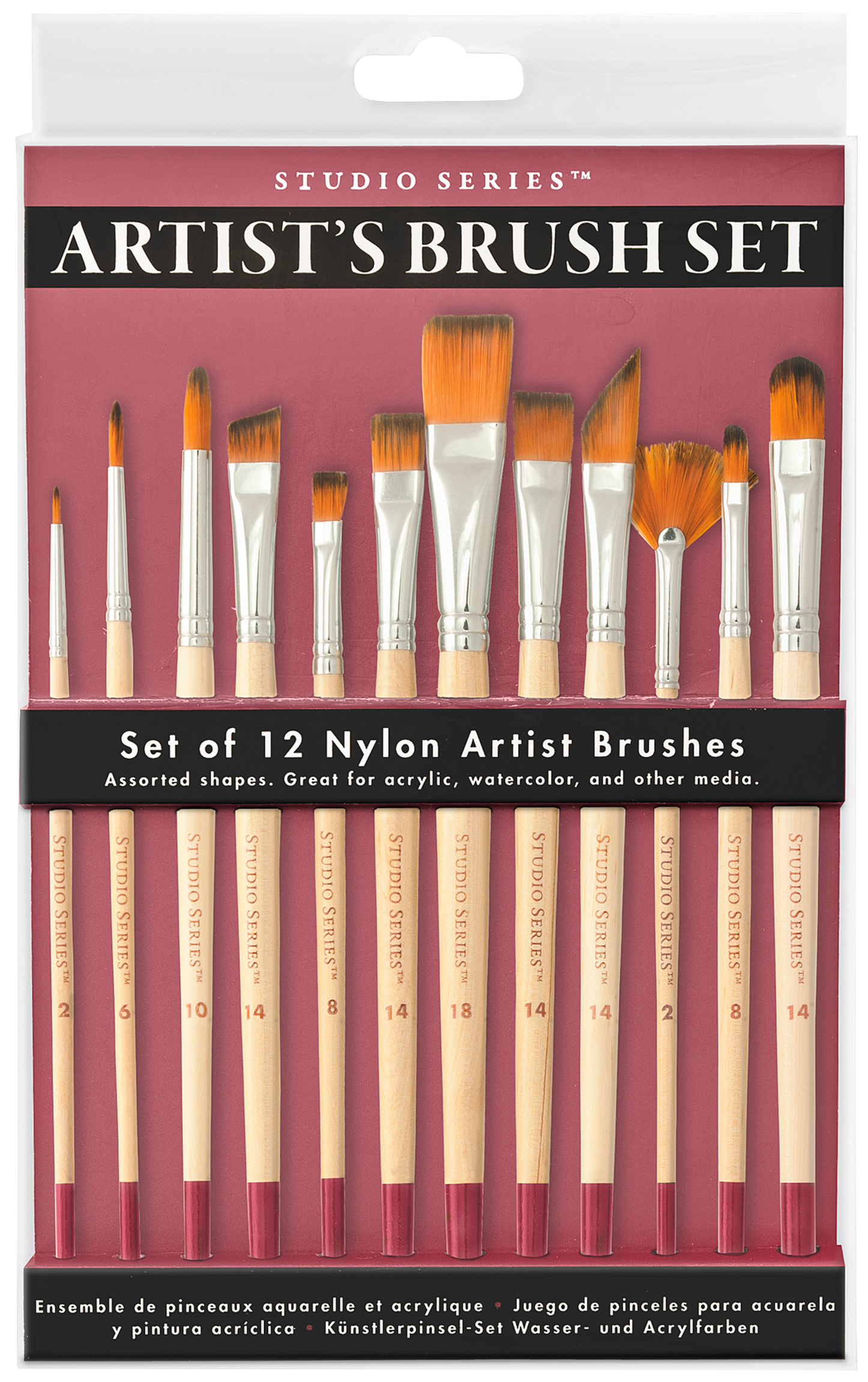 Artist's Paintbrush Set (12 Brushes)