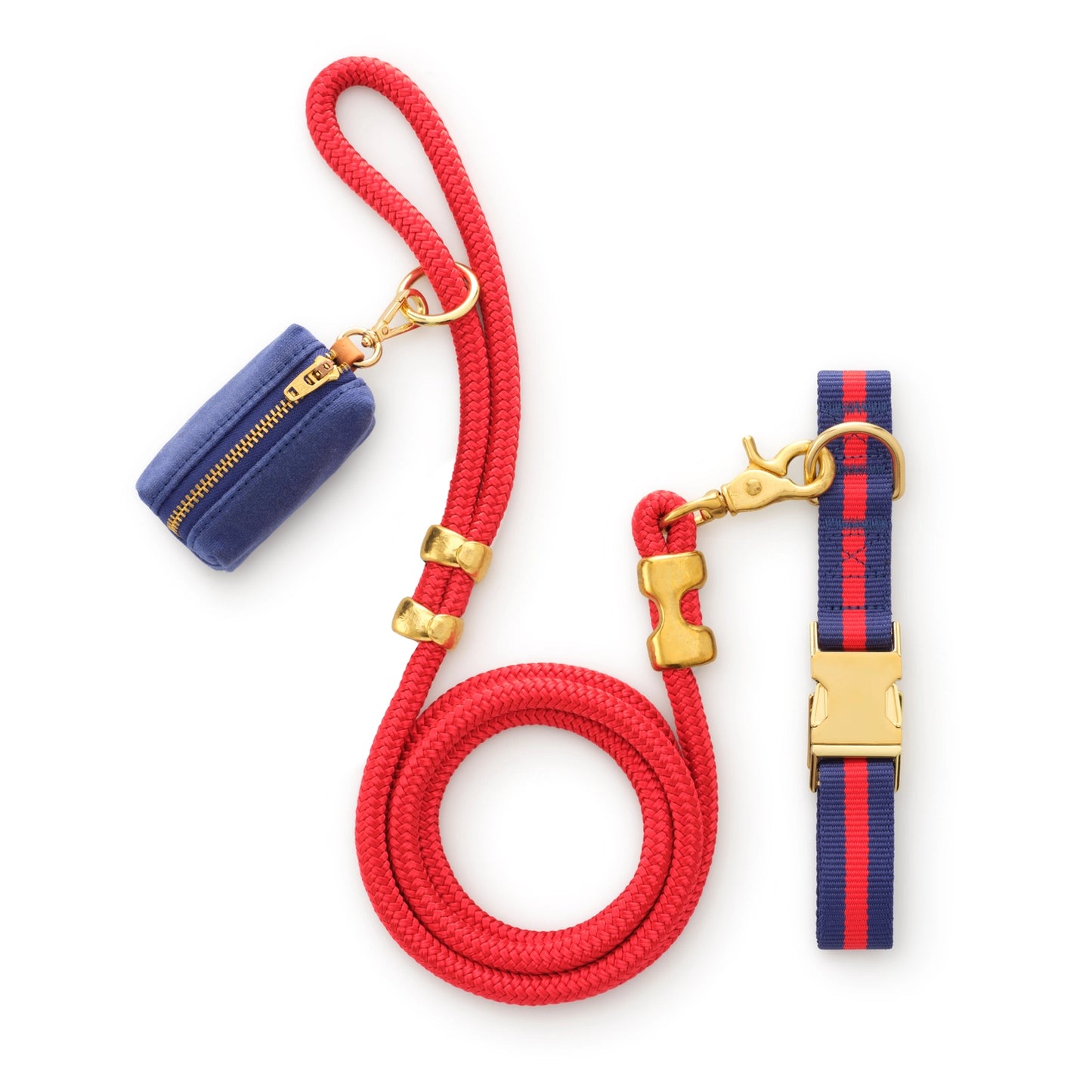 Mariner Striped Webbing Dog Collar by The Foggy Dog