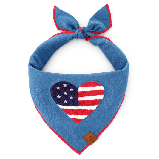 Americana Applique Dog Bandana by The Foggy Dog