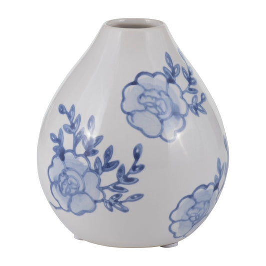 5" Blue & White Chinoiserie Bud Vase