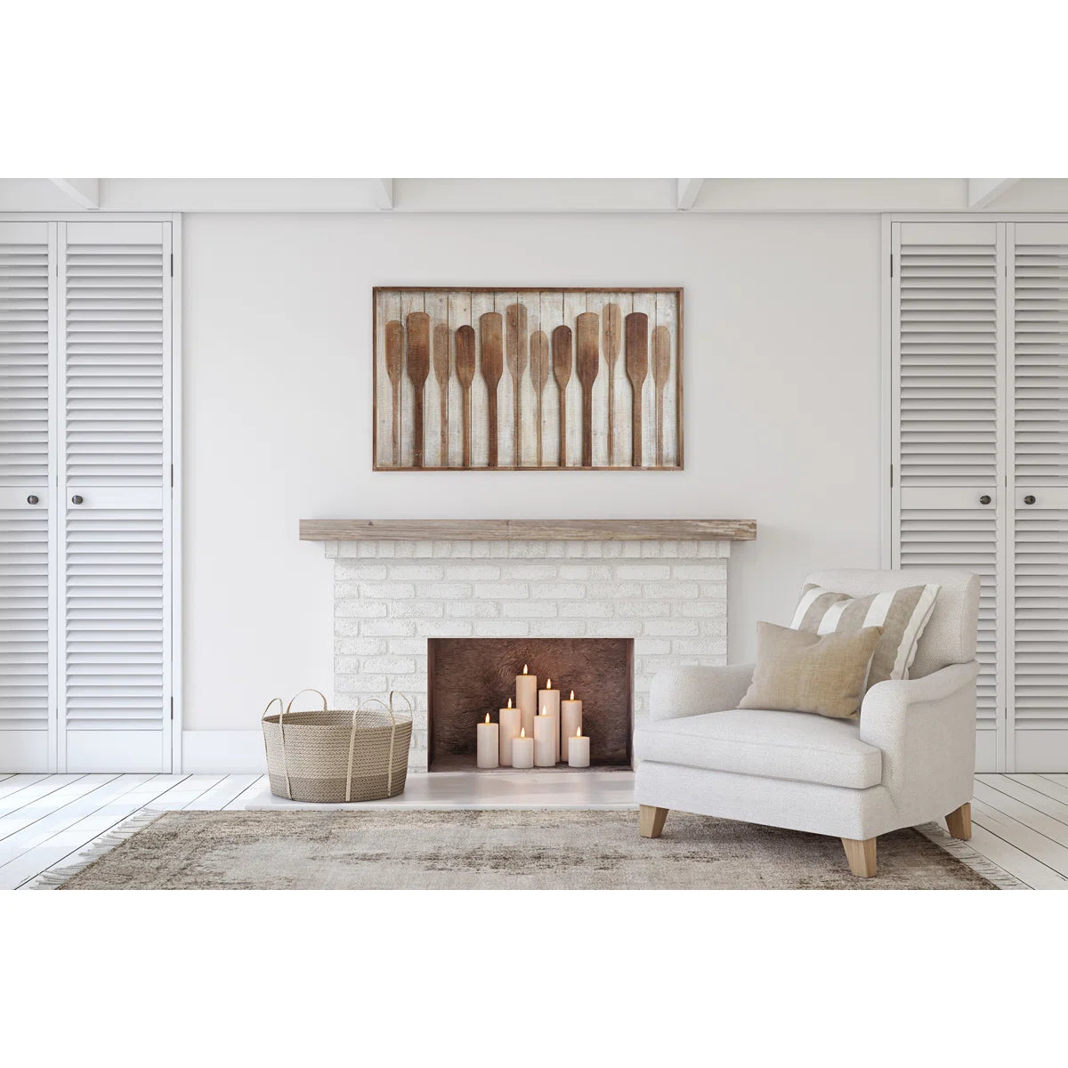 Raised Paddles Framed Wall Art 28" x 47.25"
