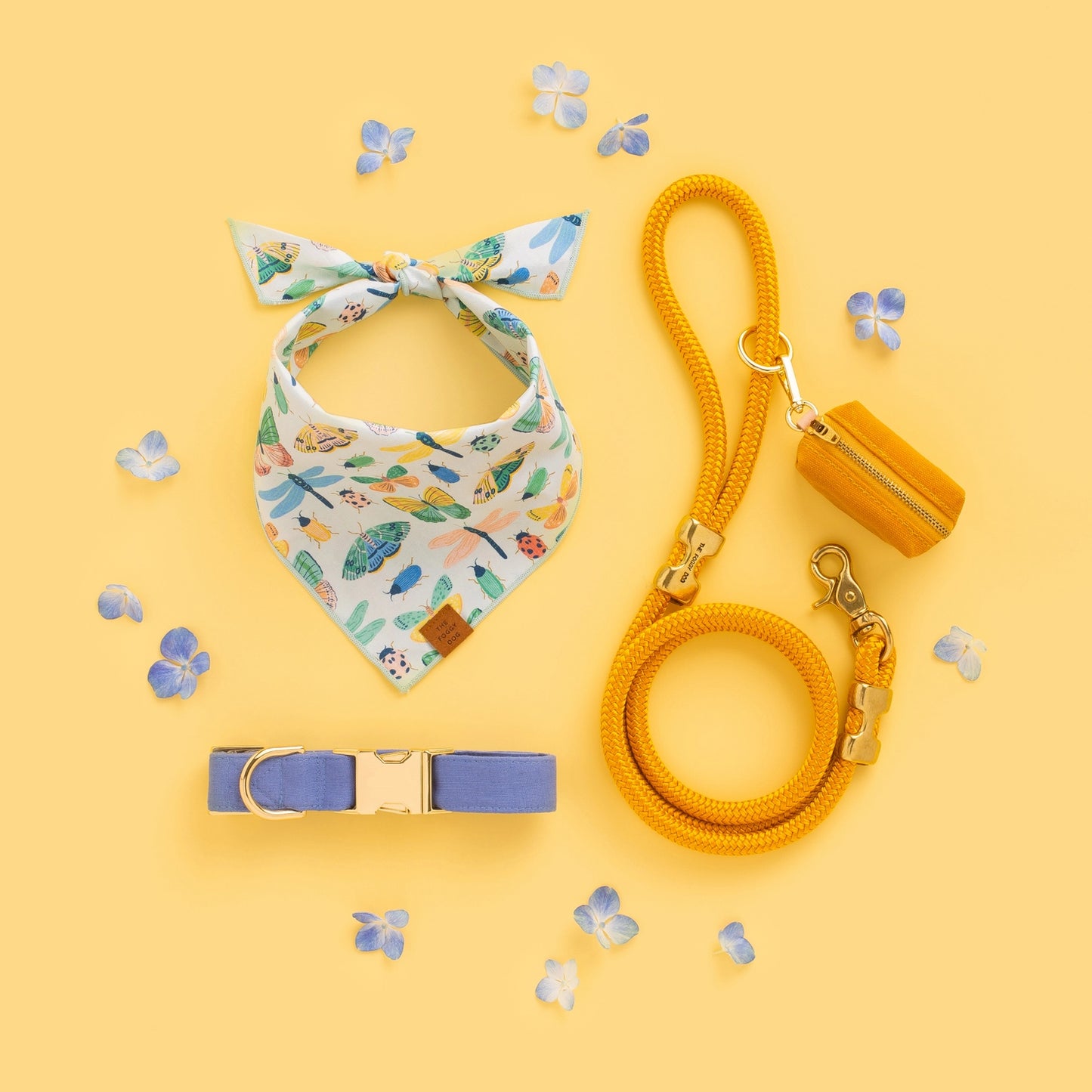 Goldenrod Marine Rope Dog Leash by The Foggy Dog