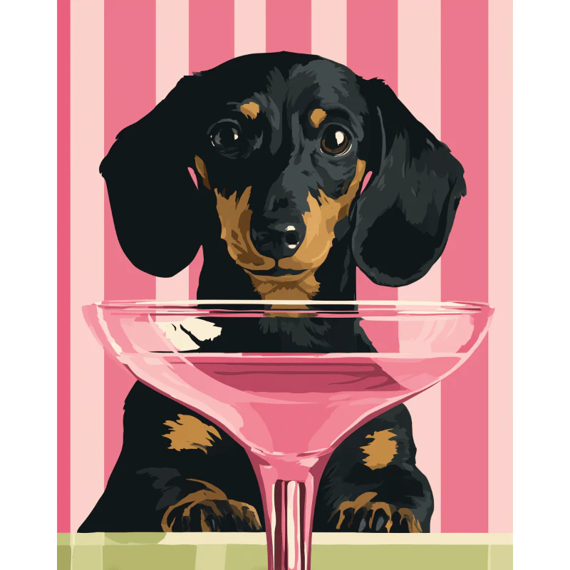 Cocktail Dog Paint-by-Number