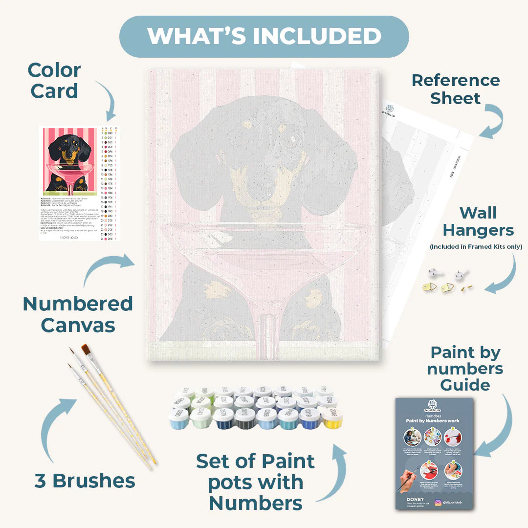 Cocktail Dog Paint-by-Number