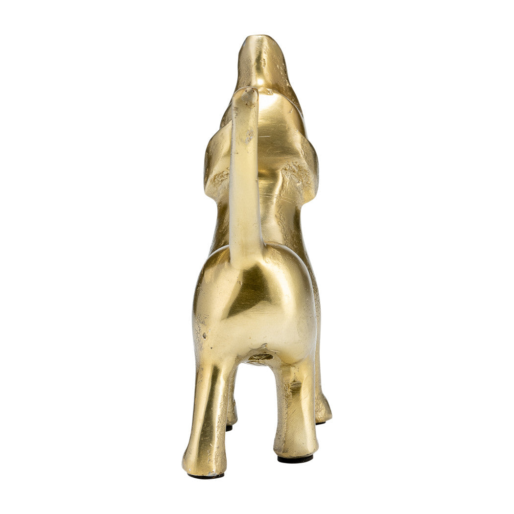 Modern Gold Howling Dog Figurine