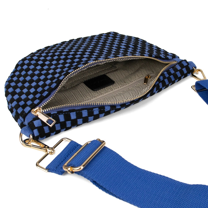 Freya Woven Vegan Suede Crescent Crossbody Bag (4 Colors)