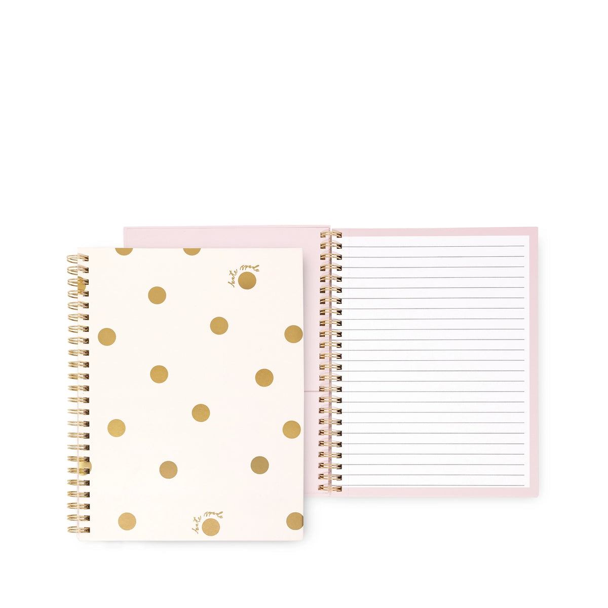 Kate Spade New York Gold Dot with Script Small Spiral Notebook
