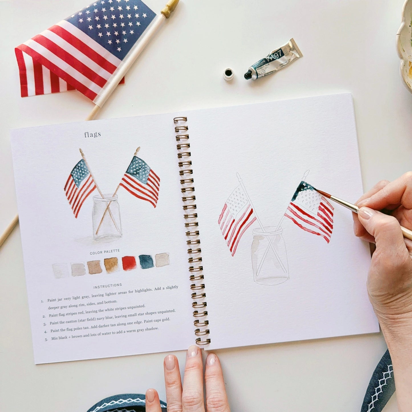 Americana Watercolor Workbook by Emily Lex Studio