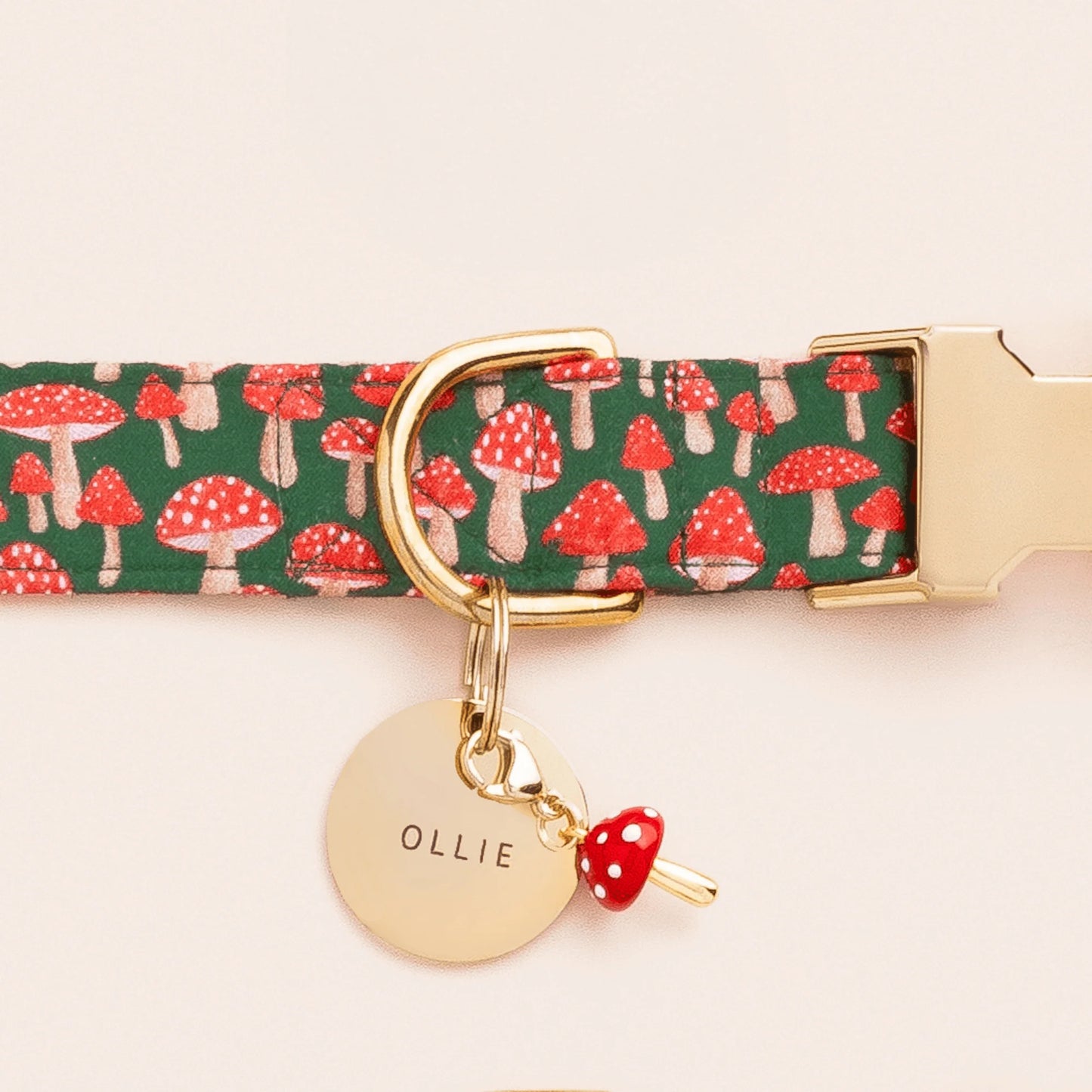 Toadstool Collar Charm by The Foggy Dog