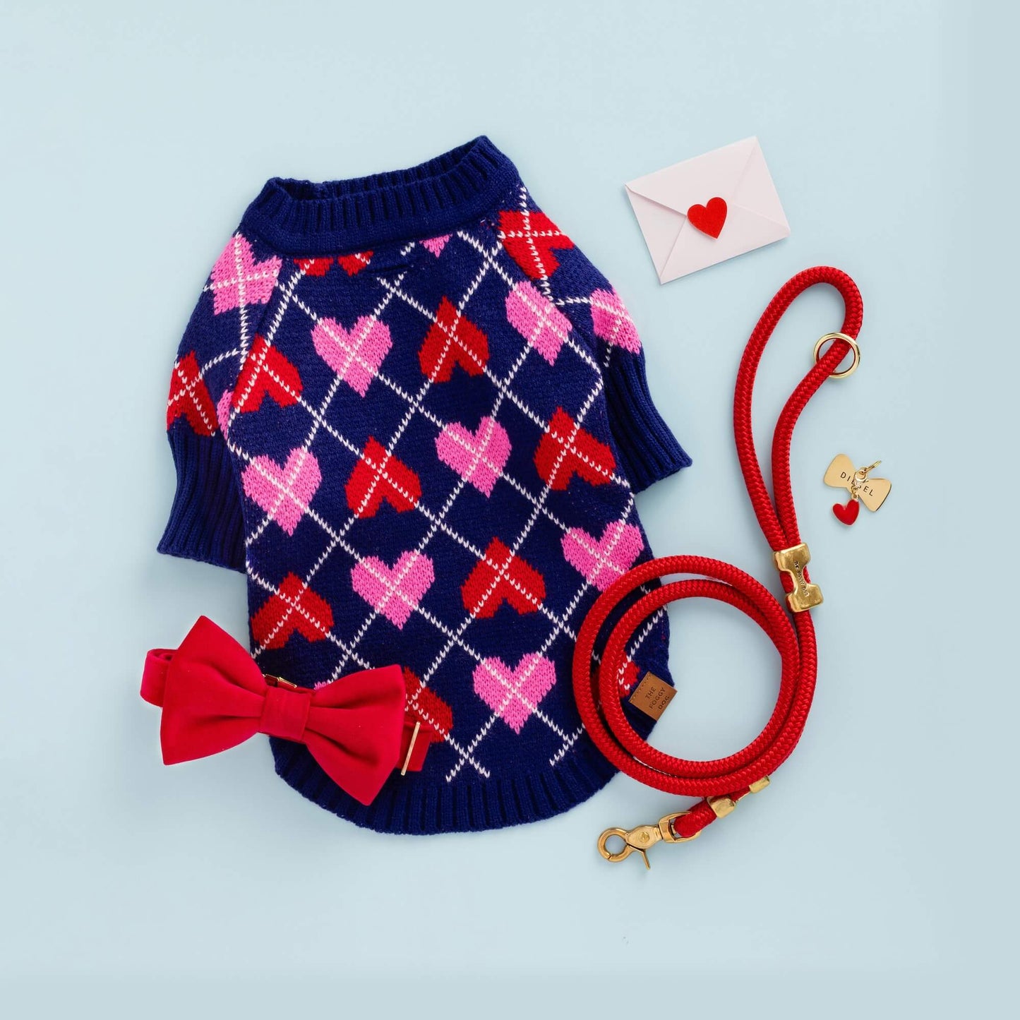 Red Heart Dog Collar Charm by The Foggy Dog