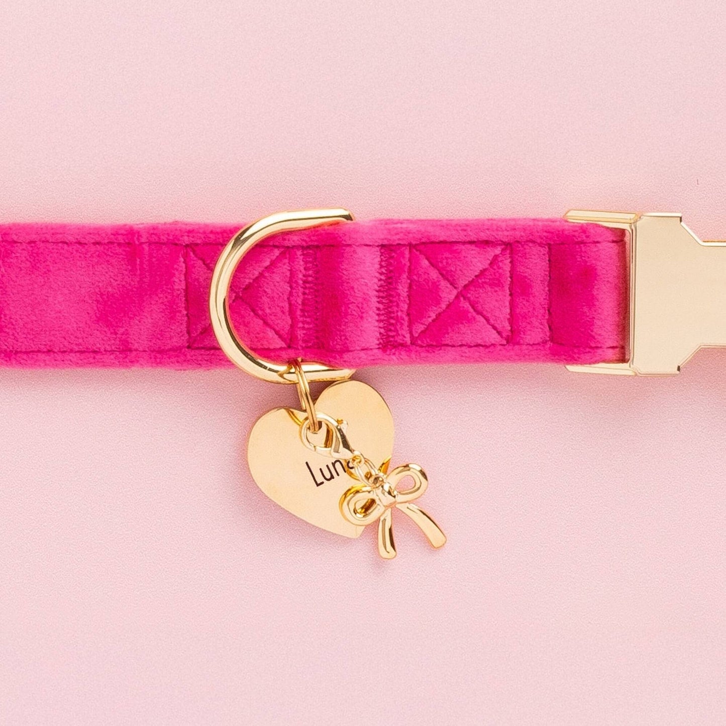 Gold Bow Dog Collar Charm by The Foggy Dog